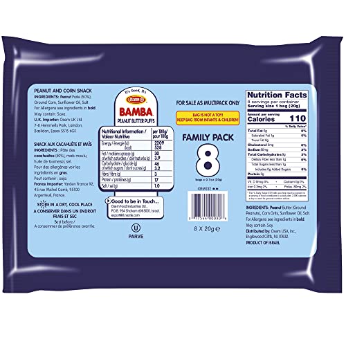 Osem Bamba Peanut Snacks For Babies - All Natural Baby Peanut Pu