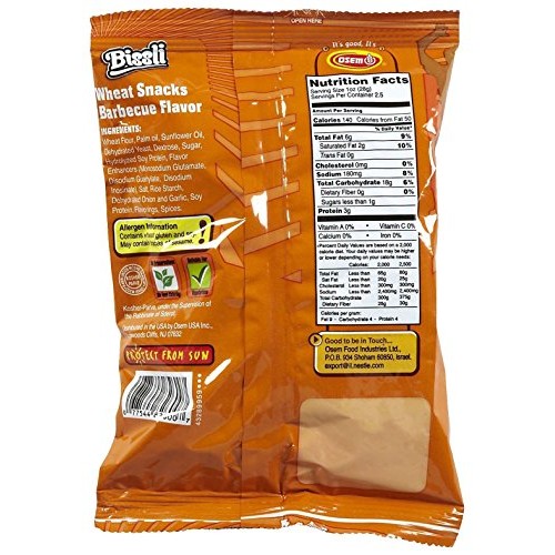 Osem Bissli BBQ Flavored Crunchy Wheat Snack -No Food Coloring o...