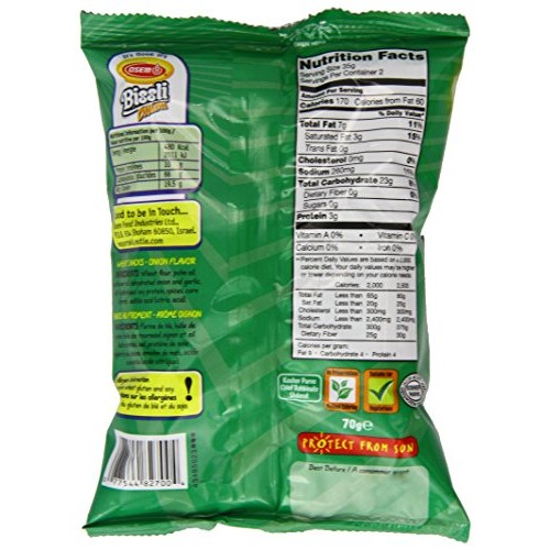 Osem Bissli Onion Flavored Crunchy Wheat Snack -No Food Coloring...
