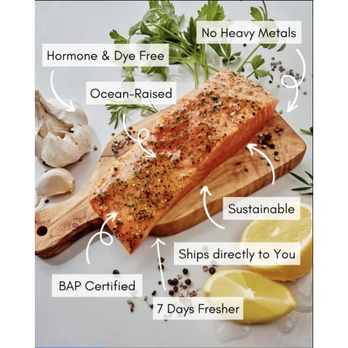 Oshēn Brand - Atlantic Salmon - 1 dozen - 6 oz Frozen Skinless F...
