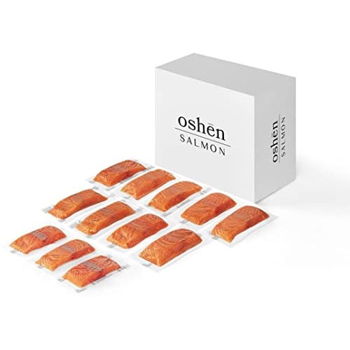 Oshēn Brand - Atlantic Salmon - 1 dozen - 6 oz Frozen Skinless F...