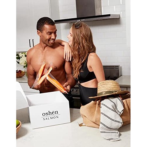 Oshēn Brand - Atlantic Salmon - 8oz Fresh Fillet Skin-on Portion...