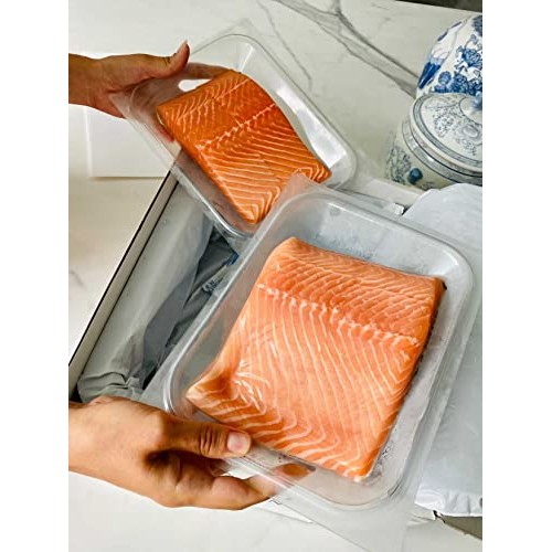 Oshēn Brand - Atlantic Salmon - 8oz Fresh Fillet Skin-on Portion...