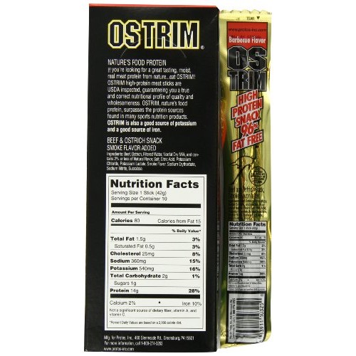 Ostrim Beef &Amp; Ostrich Snack Stick, Barbecue - 1.5 Ounce Pack Of