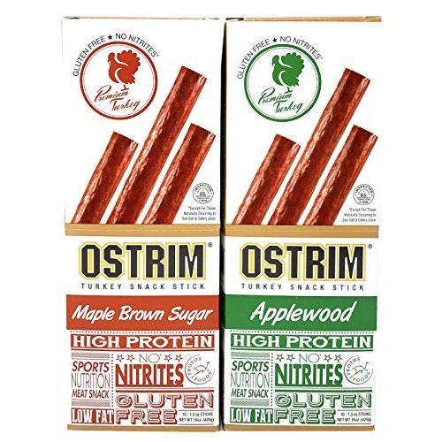 Ostrim Turkey Meat Snack Sticks - Maple Brown Sugar &Amp; Applewood