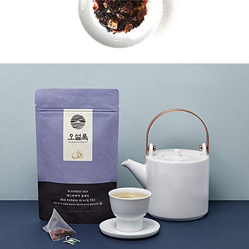 Osulloc Blended Tea Red Papaya Black Tea 20 Pyramid Tea Bags 18G