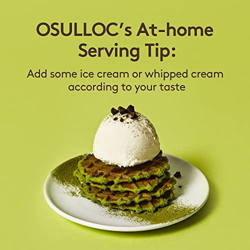 OSULLOC Green Tea Waffles 3.52oz, 100g | Korean Matcha Flavore...
