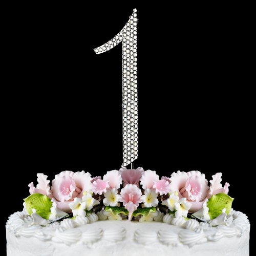 Rhinestone Cake Topper Number 1