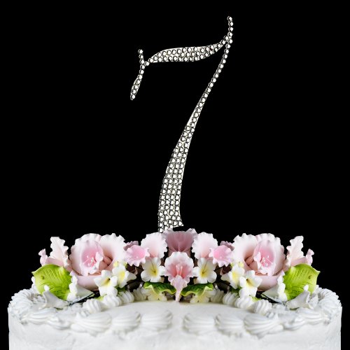 Rhinestone Cake Topper Number 7 By Other