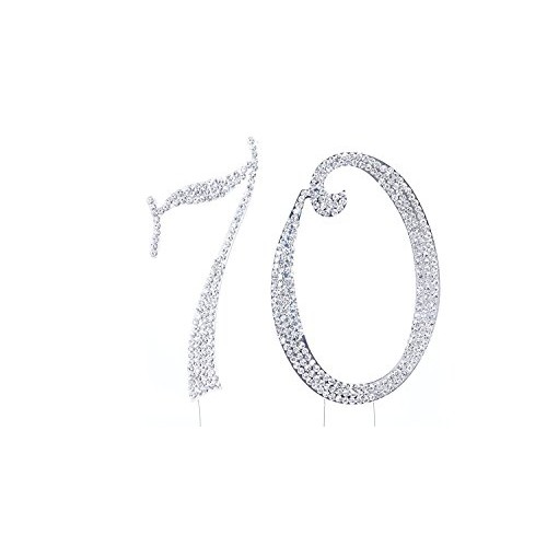 Rhinestone Cake Topper Number 70 By Other