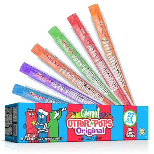 Otter Pops, Giant Original 5.5oz, 27 Ice Pops, Six Zippy Flavors Otter Pops, Giant Original 5.5oz, 27 Ice Pops, Six Zippy Flavors