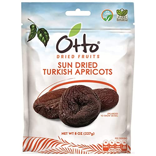 Otto Sun Dried Turkish Apricots, Non-GMO Snack, Naturally Vegan ...