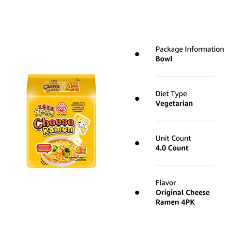 [OTTOGI] Cheese Ramen, KOREAN STYLE INSTANT NOODLE, Rich flavor ...