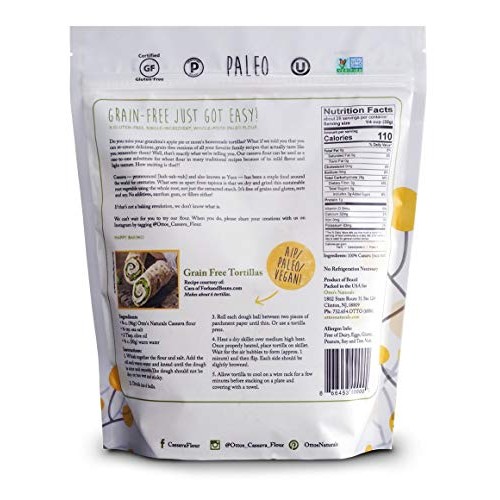 Ottos Naturals Cassava Flour 2 Lb. Bag Grain-Free, Gluten-Fre