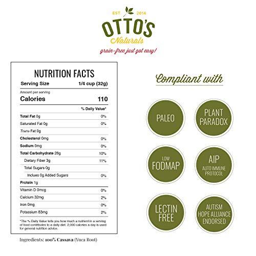 Ottos Naturals Cassava Flour 5 Lb. Bag Grain-Free, Gluten-Fre
