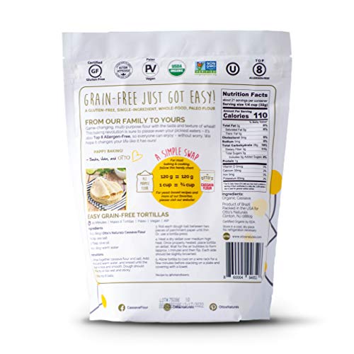 Ottos Naturals Organic Cassava Flour 1.5 Lb. Bag Grain-Free,