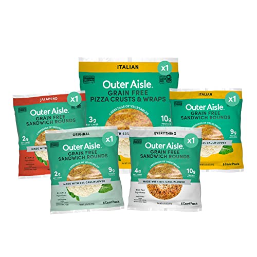 Outer Aisle Gourmet Cauliflower Sampler Pack | Keto, Low Carb, G...