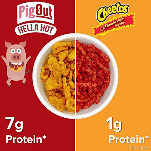 Pigout Pigless Pork Rinds, Hella Hot | Plant Based, High Protein