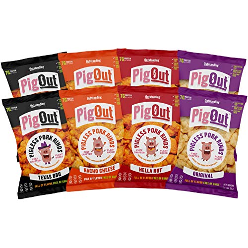 Pigout Pigless Pork Rinds | High Protein &Amp; Low Sugar | Plant-Bas