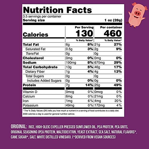 Pigout Pigless Pork Rinds, Original | Plant Based, High Protein,