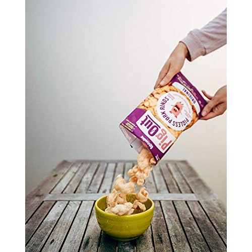 Pigout Pigless Pork Rinds, Original | Plant Based, High Protein,