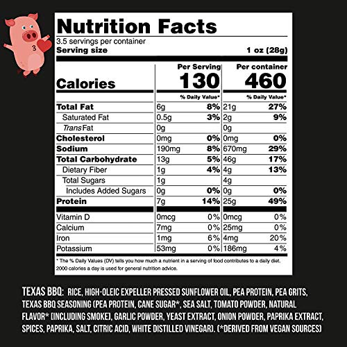 Pigout Pigless Pork Rinds, Texas Bbq | Plant Based, High Protein