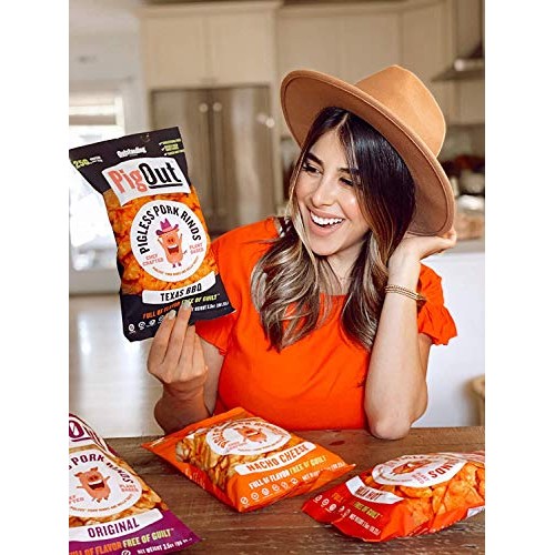 Pigout Pigless Pork Rinds, Texas Bbq | Plant Based, High Protein