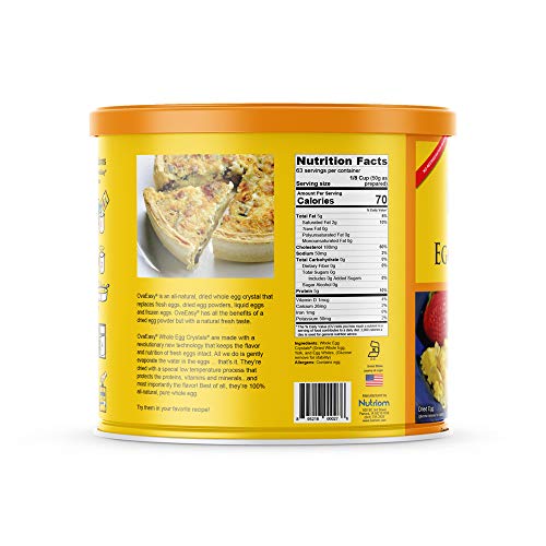 Ovaeasy Dehydrated Egg Crystals – 2 X 1.67 Lbs Cans – Powdered