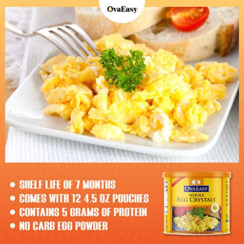 Ovaeasy Dehydrated Egg Crystals – 2 X 1.67 Lbs Cans – Powdered