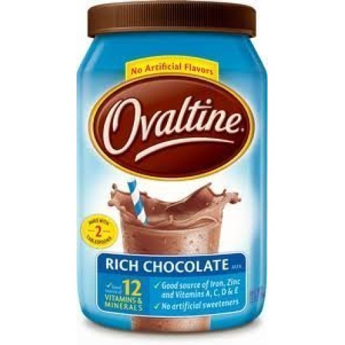 Nestle, Ovaltine, Rich Chocolate Drink Mix, 12-Ounce Tubs Pack