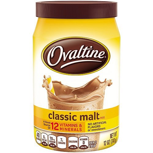 Nestle, Ovaltine, Classic Malt Beverage, 12-Ounce Canisters Pac...