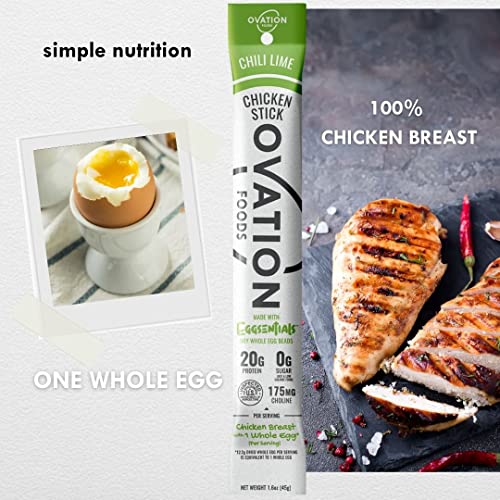 Ovation Foods Chicken Jerky Snack Sticks: High Protein 20g, Zero...