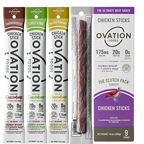 Ovation Foods Chicken Jerky Snack Sticks: High Protein 20g, Zero...