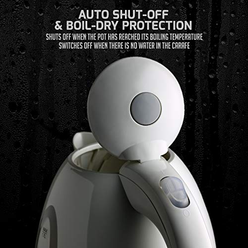 Ovente Kp72W 1.7L Bpa-Free Electric Kettle, Fast Heating Cordles