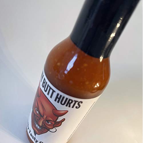 Ow My Butt Hurts Garlic Ghost Hot Sauce 5 Oz Bottle | Habanero &Amp;
