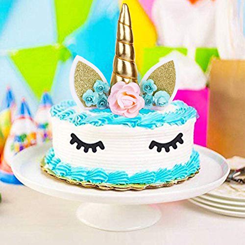 Owill Unicorn Cake Topper With Eyelashes Party Cake Decoration S