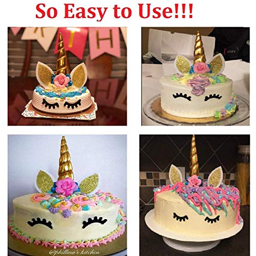 Owill Unicorn Cake Topper With Eyelashes Party Cake Decoration S