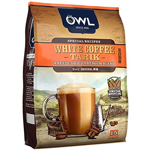 Owl 3-In-1 Freeze-Dried Premium Blend White Coffee Tarik -Origin