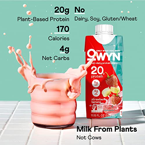 Owyn - 100% Vegan Plant-Based Protein Shakes | Dark Chocolate, C