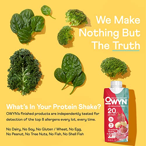 Owyn - 100% Vegan Plant-Based Protein Shakes | Dark Chocolate, C