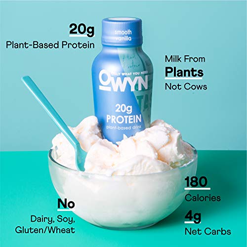 Owyn, Vegan Protein Shake, Smooth Vanilla,12 Fl Oz Pack Of 4,