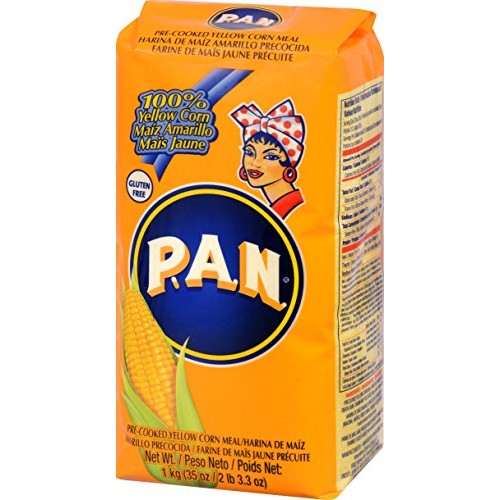 Harina Pan Pre-Cooked Corn Meal, Yellow, 35.27 Ounce