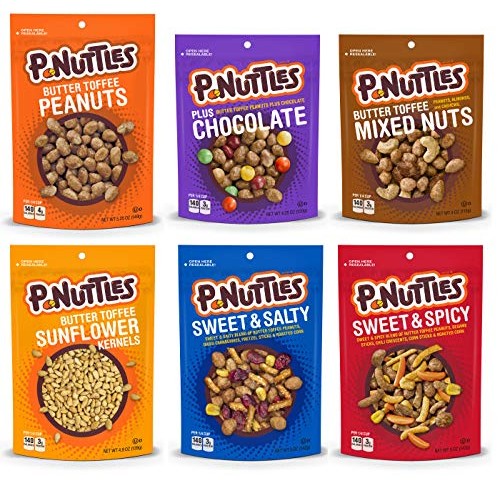 Adams &Amp; Brooks P-Nuttles Butter Toffee Peanuts Variety Pack Of 6