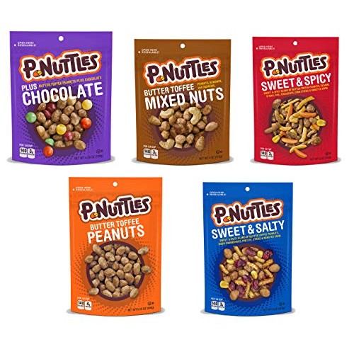 Adams &Amp; Brooks P-Nuttles Butter Toffee Peanuts Variety Pack Of 5