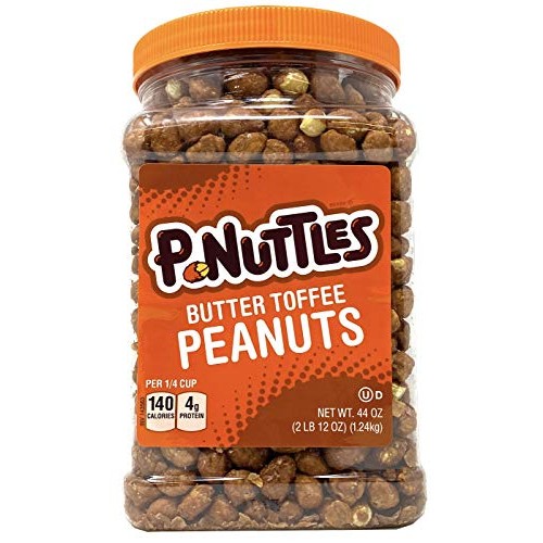 P-Nuttles Butter Toffee Covered Peanuts, 44 Ounce Jar Made In Th