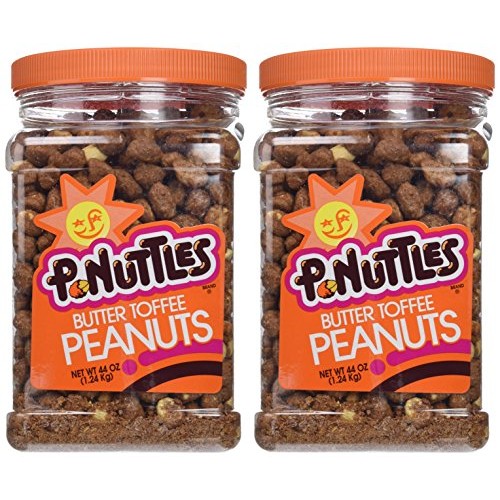 P.Nuttles, Butter Toffee Covered Peanuts, 44Oz Jar Pack Of 2