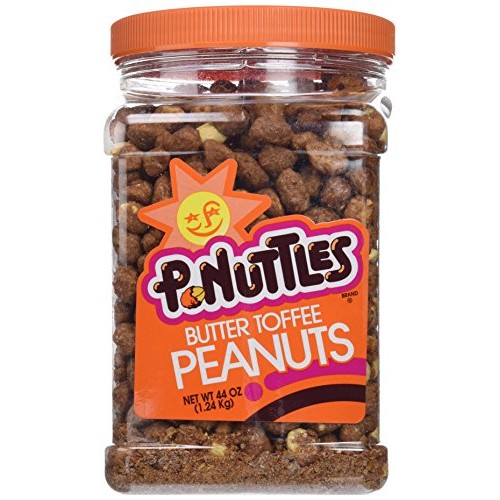 P.Nuttles, Butter Toffee Covered Peanuts, 44Oz Jar Pack Of 2