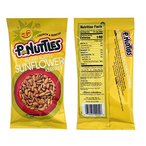 P.Nuttles Butter Toffee Nuts Pack Of 6 With 3 Of Each Flavor -