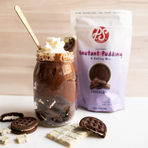 P.S. Snacks Chocolate Instant Pudding & Baking Mix Pack of 3, ...