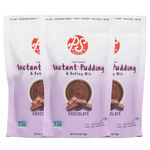 P.S. Snacks Chocolate Instant Pudding & Baking Mix Pack of 3, ...